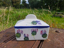 Load image into Gallery viewer, Butter Dish (tub style) - Rosie Thistle purple