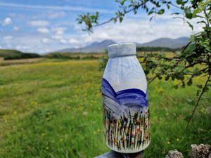 Milk Bottle Vase - Islay's Summer Landscape