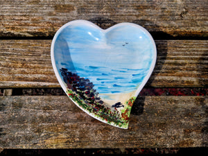 Heart Dish (curved) - Sheena's Islay Beach Time