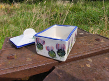 Load image into Gallery viewer, Butter Dish (tub style) - Rosie Thistle purple
