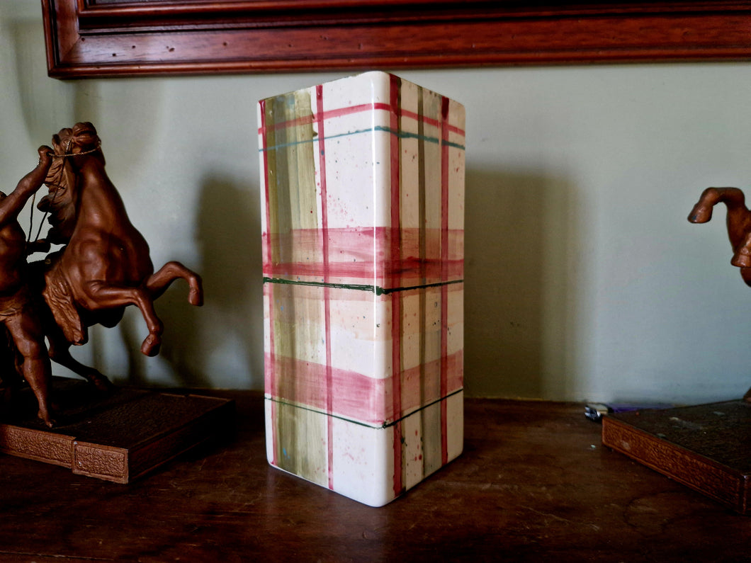 Large Cylinder Vase - Valinda's Hogmanay Tartan