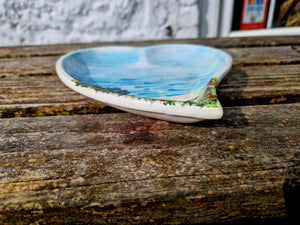 Heart Dish (curved) - Sheena's Islay Beach Time