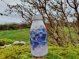 Milk Bottle Vase - Kate's Purple Heather