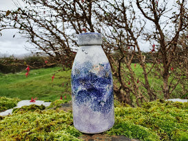 Milk Bottle Vase - Kate's Purple Heather